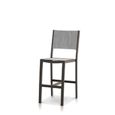 Bar Side Chair Tex Gray Frame / Metallica Platinum Sling